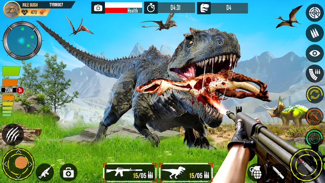 Real Dino Hunting Gun Games (Риал Дино Хантинг Ган Геймс)  [МОД Много монет] Screenshot 2