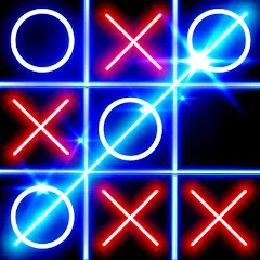 Скачать взломанную Tic Tac Toe Glow: 2 Players  [МОД Menu] - полная версия apk на Андроид