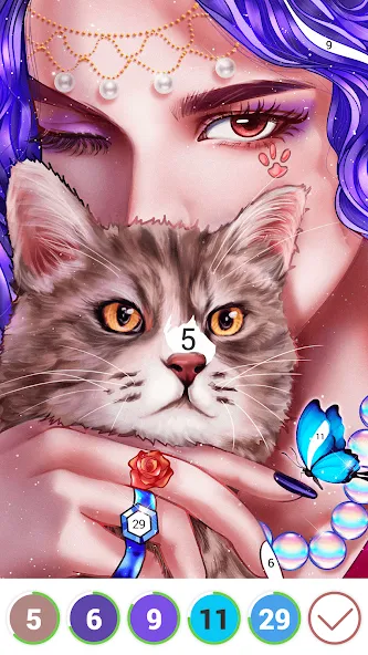 Hola Color--Coloring by Number (ола калор)  [МОД Много денег] Screenshot 1