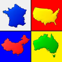 Взломанная Maps of All Countries Geo-Quiz  [МОД Mega Pack] - полная версия apk на Андроид