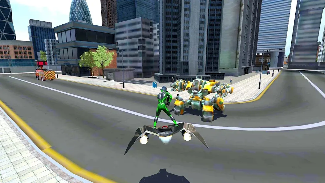 Rope Frog Ninja Hero Car Vegas (Роуп Фрог Ниндзя Герой Кар Вегас)  [МОД Бесконечные монеты] Screenshot 2