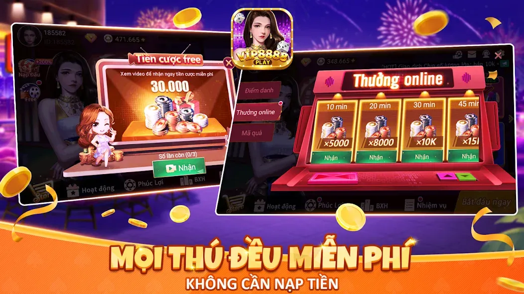 VIP8888 Play - Sòng Bạc ONLINE (ВИП8888 Плей)  [МОД Меню] Screenshot 2