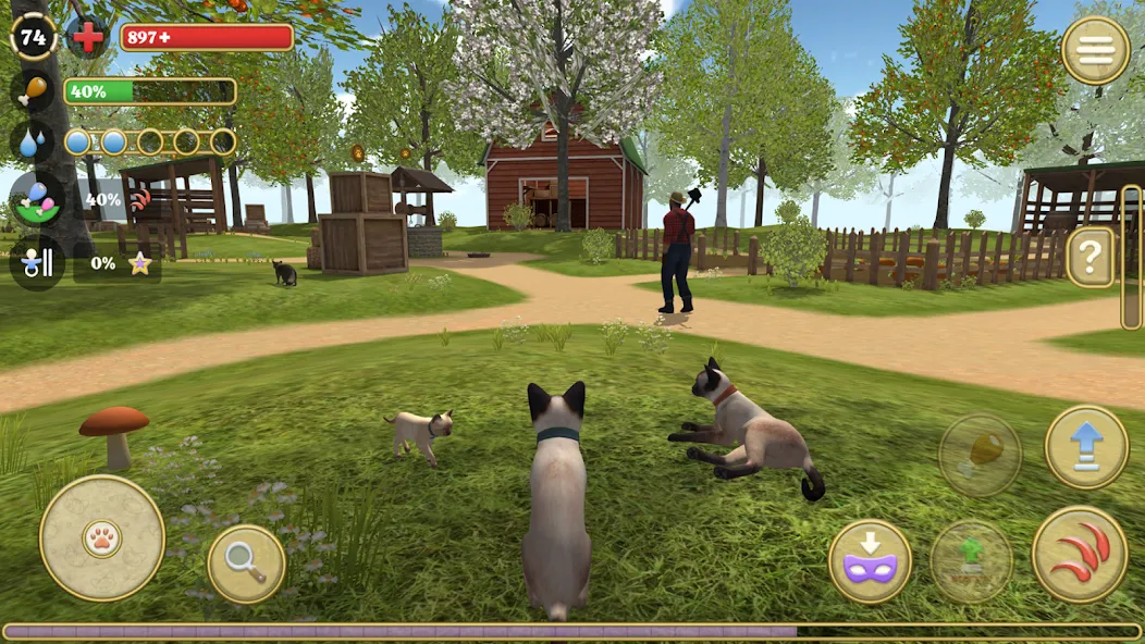 Cat Simulator : Kitties Family  [МОД Mega Pack] Screenshot 1