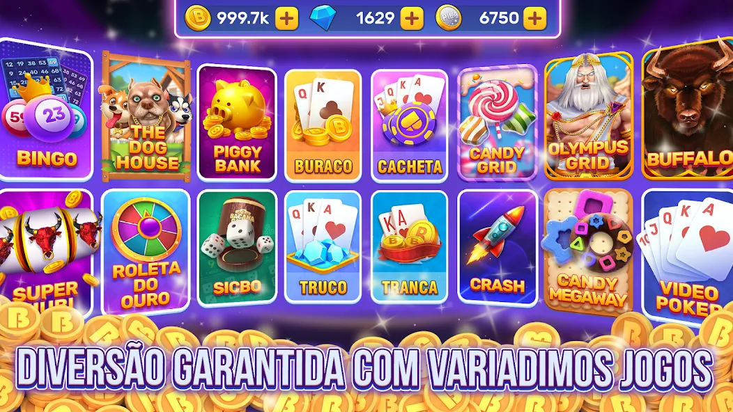 Bacana Games: Buraco & Slots (Бакана Геймс)  [МОД Mega Pack] Screenshot 1