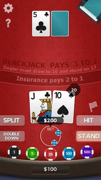 Blackjack 21  [МОД Бесконечные деньги] Screenshot 3