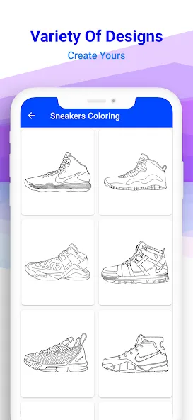 Basketball Shoes Coloring Book (Раскраска кроссовок для баскетбола)  [МОД Unlimited Money] Screenshot 3