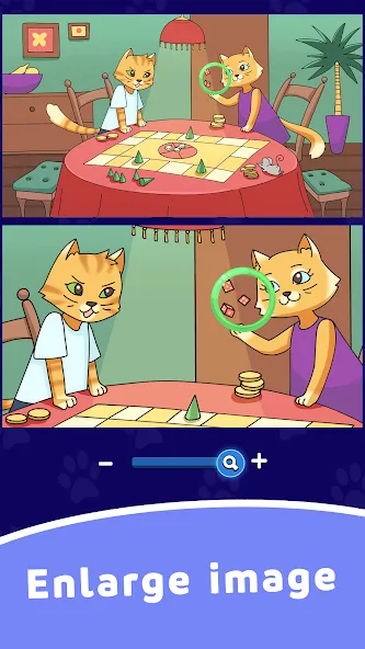 Find Differences: Cute Cats  [МОД Много денег] Screenshot 4