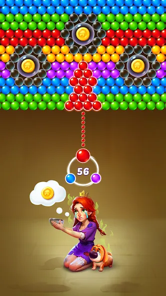 Bubble Shooter Kingdom  [МОД Menu] Screenshot 1