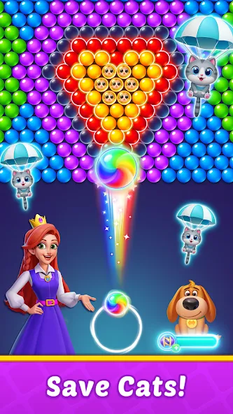 Bubble Shooter Kingdom  [МОД Menu] Screenshot 4