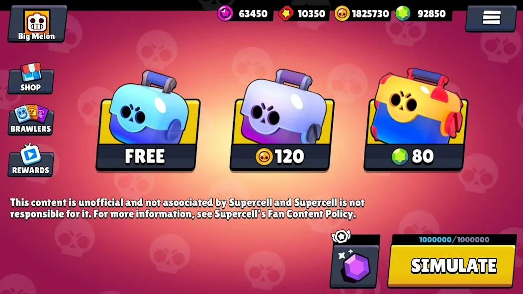 Box Simulator for Brawl Stars  [МОД Mega Pack] Screenshot 1