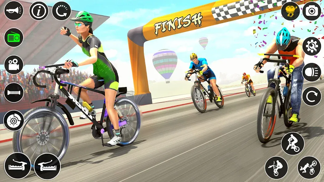 BMX Cycle Race 3d Cycle Games (гонка на велосипедах 3D игры на велосипеде)  [МОД Много денег] Screenshot 4