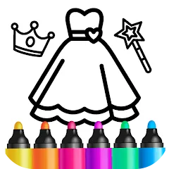 Взломанная Bini Game Drawing for kids app (Бини)  [МОД Unlimited Money] - последняя версия apk на Андроид