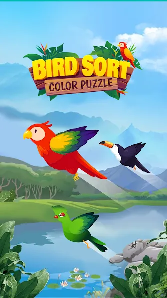 Bird Sort - Color Puzzle  [МОД Все открыто] Screenshot 5
