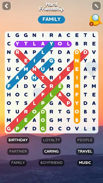 Word Search - Word Puzzle Game  [МОД Unlocked] Screenshot 1