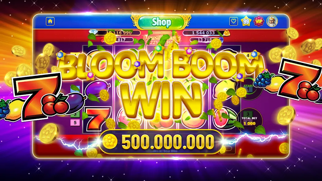 Bloom Boom Casino Slots Online (Блум Бум Казино Слоты Онлайн)  [МОД Unlocked] Screenshot 1