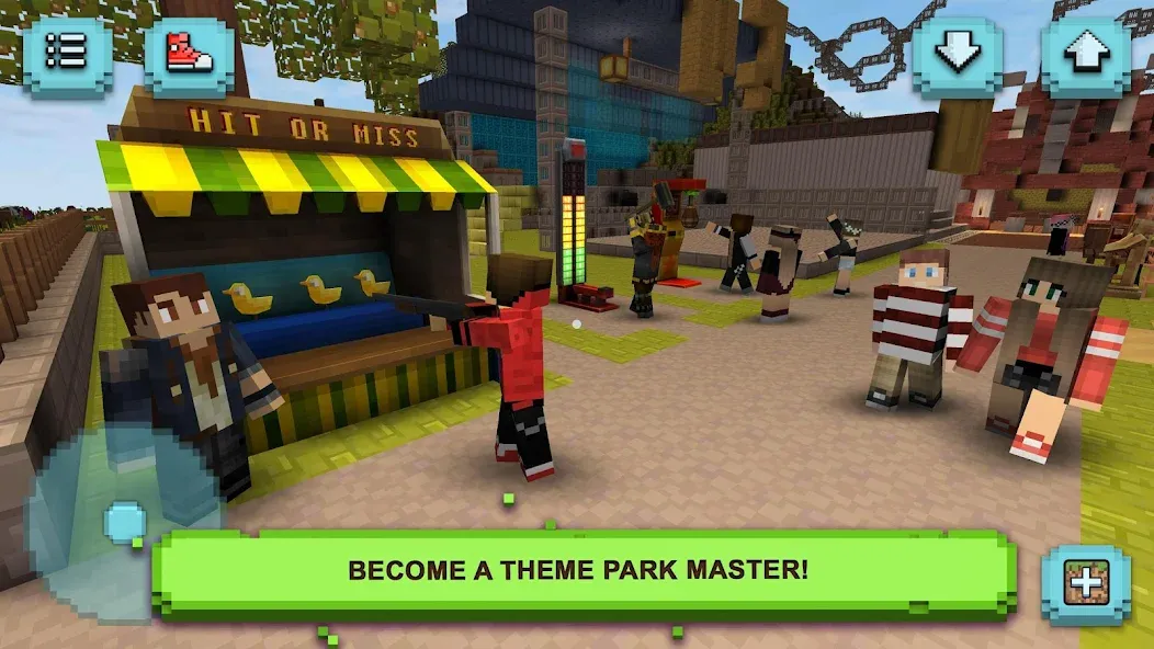 Theme Park Craft: Build & Ride  [МОД Все открыто] Screenshot 1