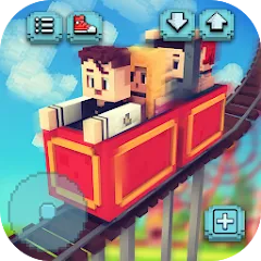 Взломанная Theme Park Craft: Build & Ride  [МОД Все открыто] - стабильная версия apk на Андроид
