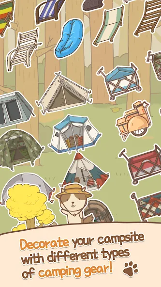 Animal Camping: Idle Camp (Анимал Кемпинг)  [МОД Бесконечные деньги] Screenshot 2