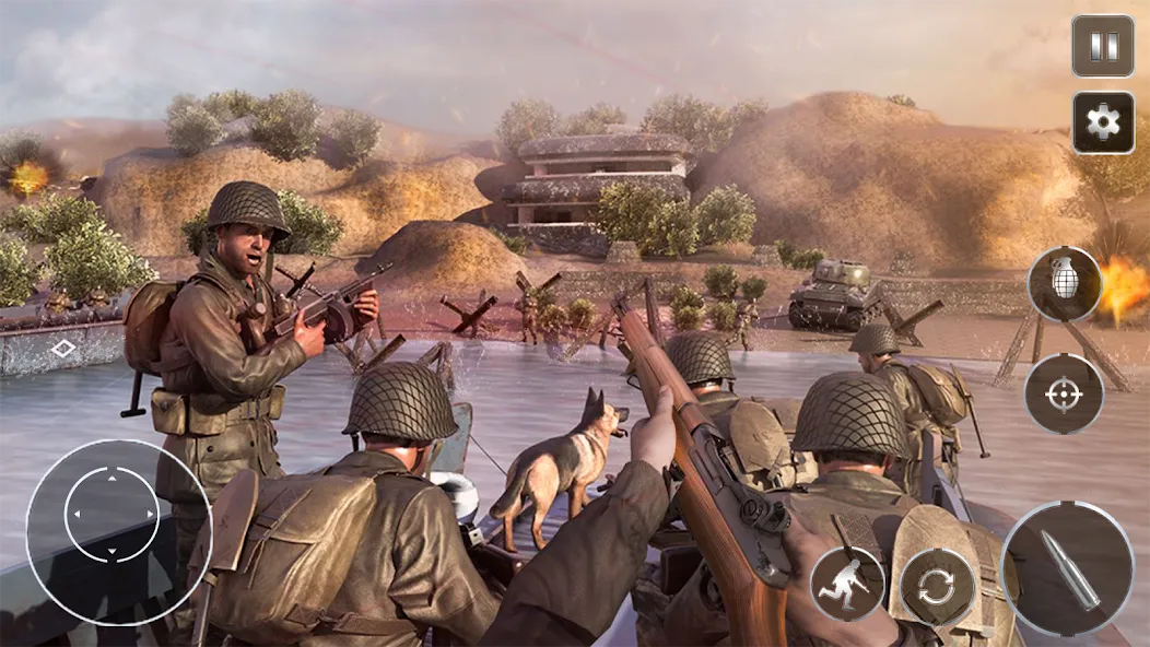 Call Of Courage : WW2 Shooting  [МОД Mega Pack] Screenshot 1