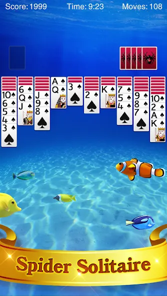 Spider Solitaire  [МОД Menu] Screenshot 1