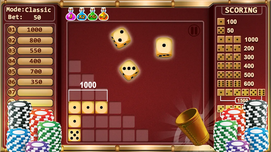 Farkle - Dice Game (Фаркл)  [МОД Много монет] Screenshot 1