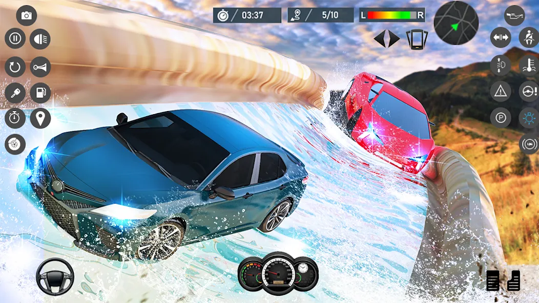 Water Slide Car Race games (Ватер Слайд Кар Рейс игры)  [МОД Меню] Screenshot 2