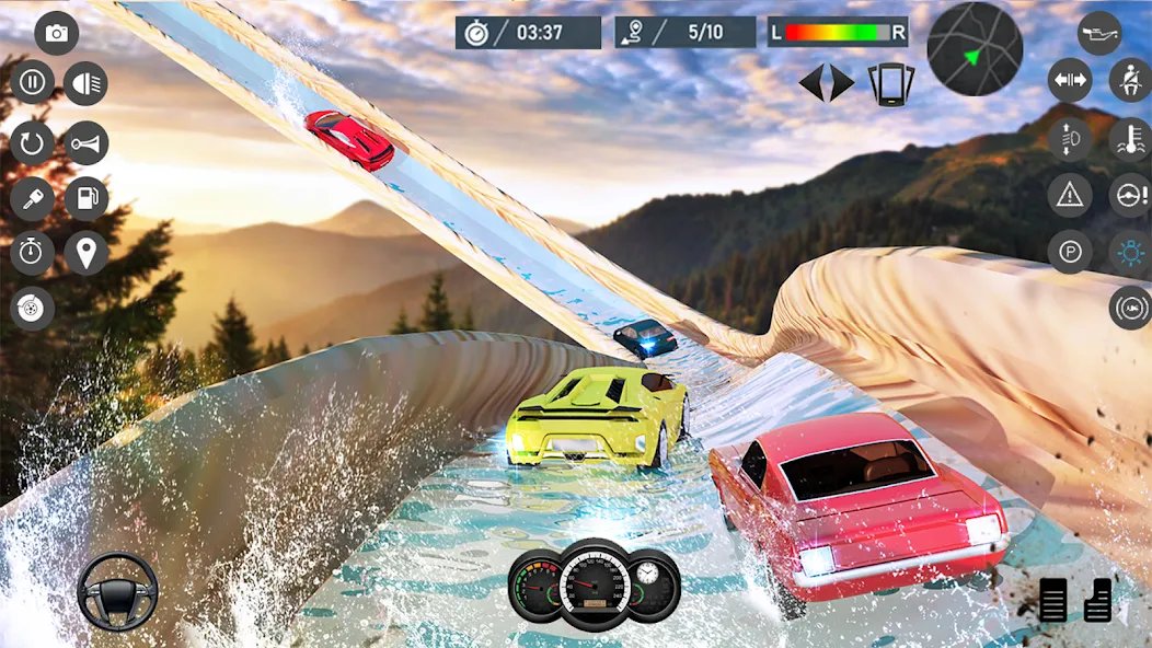 Water Slide Car Race games (Ватер Слайд Кар Рейс игры)  [МОД Меню] Screenshot 4