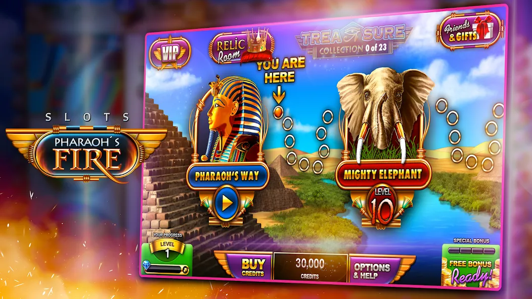 Slots - Pharaoh's Fire (Слоты)  [МОД Все открыто] Screenshot 1