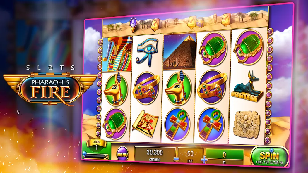 Slots - Pharaoh's Fire (Слоты)  [МОД Все открыто] Screenshot 2