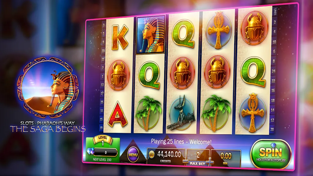 Slots - Pharaoh's Way Casino (Слоты)  [МОД Бесконечные монеты] Screenshot 3