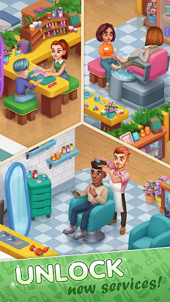 Beauty Tycoon: Hair Salon Game (Бьюти Тайкун)  [МОД Бесконечные монеты] Screenshot 3