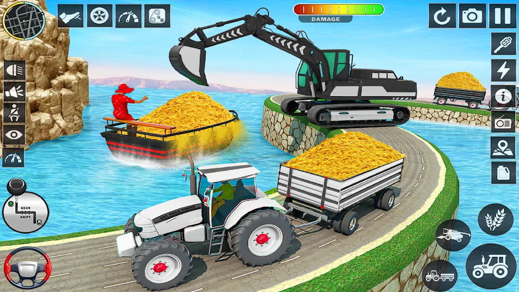 Big Tractor Farming Simulator (Биг Трактор Фарминг Симулятор)  [МОД Много монет] Screenshot 2