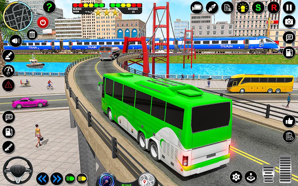 City Bus Simulator 3D Bus Game (Симулятор городского автобуса 3D  игра   )  [МОД Бесконечные деньги] Screenshot 4