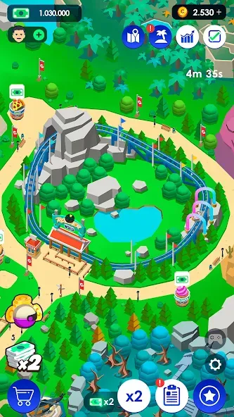 Idle Theme Park Tycoon (Айдел Тем Парк Тайкун)  [МОД Бесконечные деньги] Screenshot 4