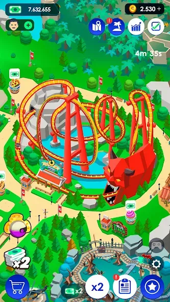 Idle Theme Park Tycoon (Айдел Тем Парк Тайкун)  [МОД Бесконечные деньги] Screenshot 5