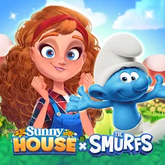 Взломанная Merge Manor x The Smurf Collab (Мердж Манор)  [МОД Бесконечные монеты] - стабильная версия apk на Андроид