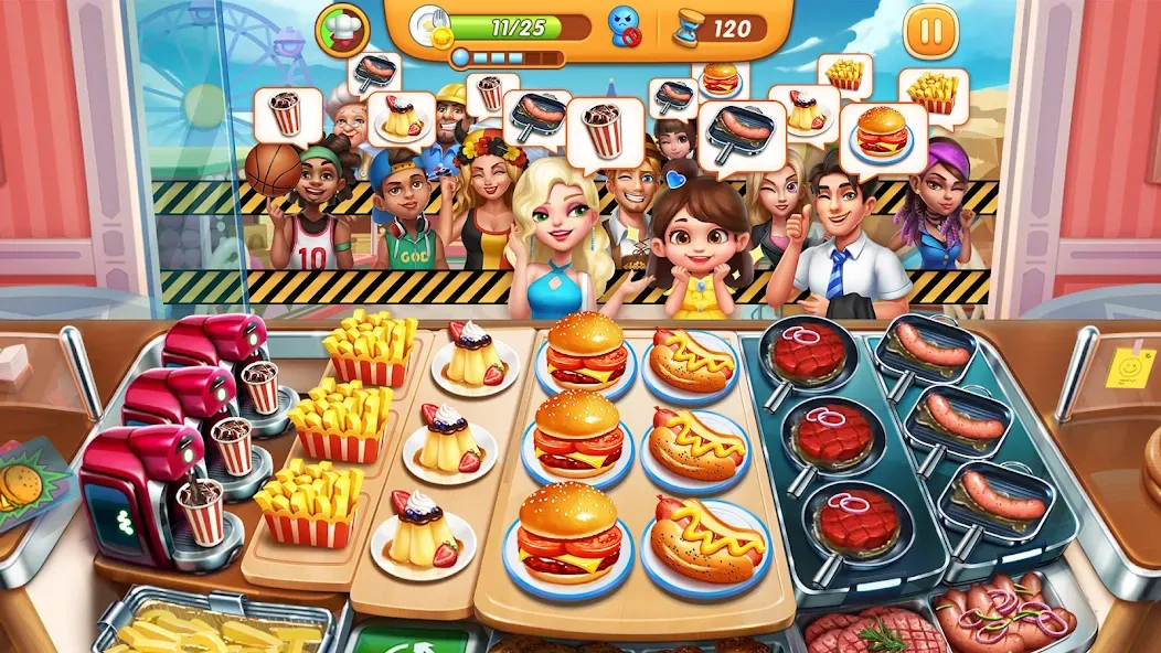 Cooking City - Cooking Games (Кукинг Сити)  [МОД Бесконечные деньги] Screenshot 1