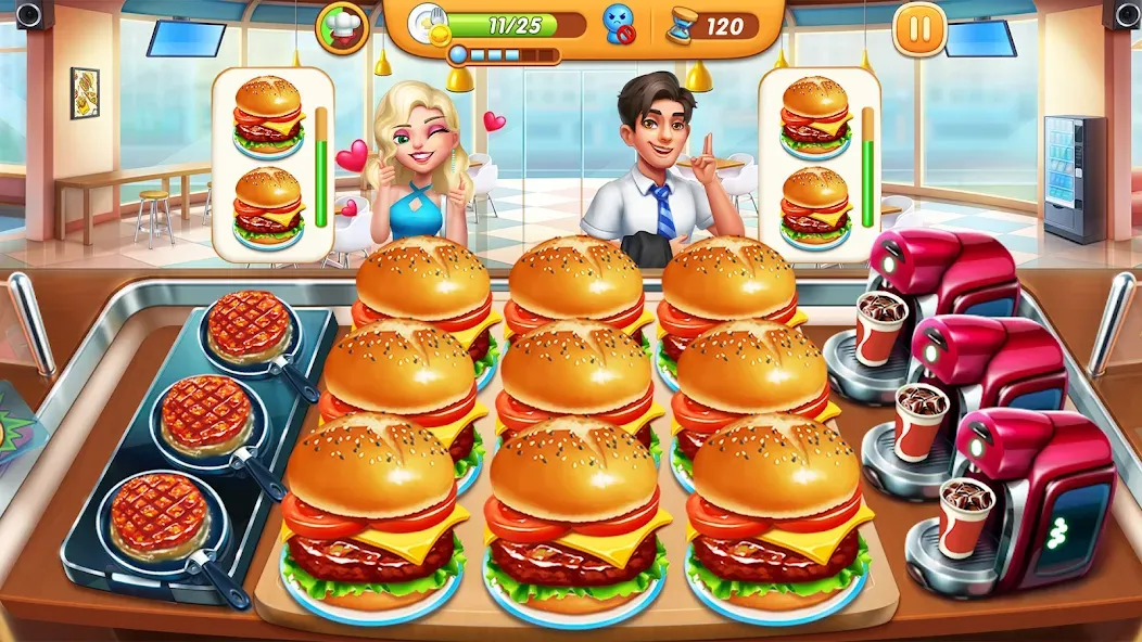 Cooking City - Cooking Games (Кукинг Сити)  [МОД Бесконечные деньги] Screenshot 3