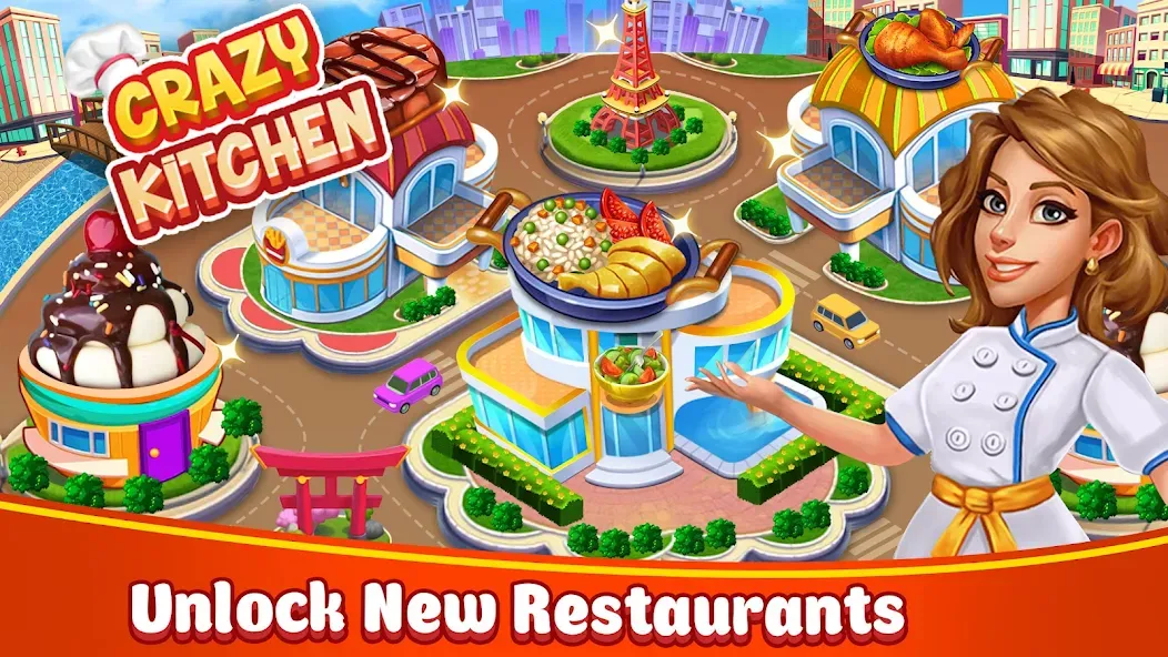 Food Game Crazy Super Chef  [МОД Unlocked] Screenshot 1