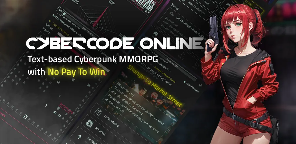 CyberCode Online -Text MMORPG (СайберКод Онлайн)  [МОД Все открыто] Screenshot 1