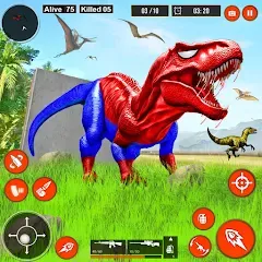 Скачать взломанную Real Dino Hunter 3D Gun Games (Уайлд Динозавр Хантер Ган Геймс)  [МОД Много денег] - последняя версия apk на Андроид