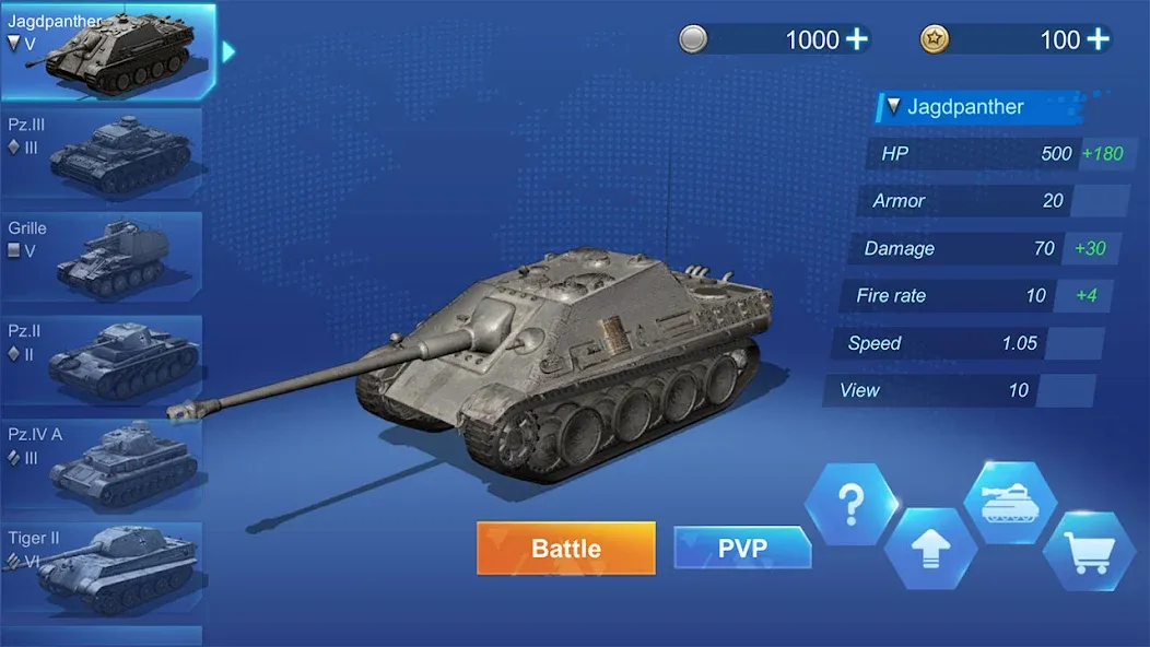 Ace Tank  [МОД Много денег] Screenshot 1