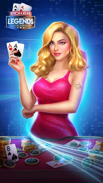 Poker Legends - Texas Hold'em (Покер Легенды)  [МОД Menu] Screenshot 1