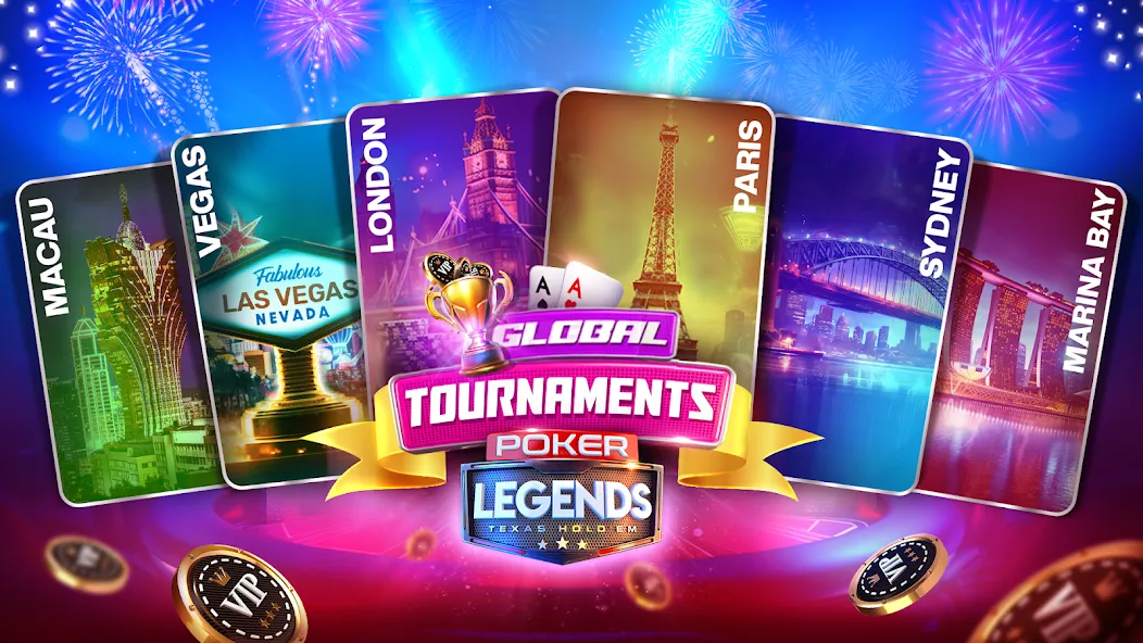 Poker Legends - Texas Hold'em (Покер Легенды)  [МОД Menu] Screenshot 3