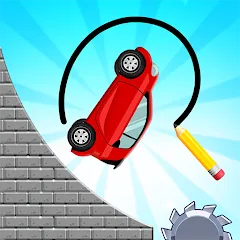 Взлом Draw 2 Bridge: Draw Save Car (Дроу 2 Бридж)  [МОД Все открыто] - последняя версия apk на Андроид