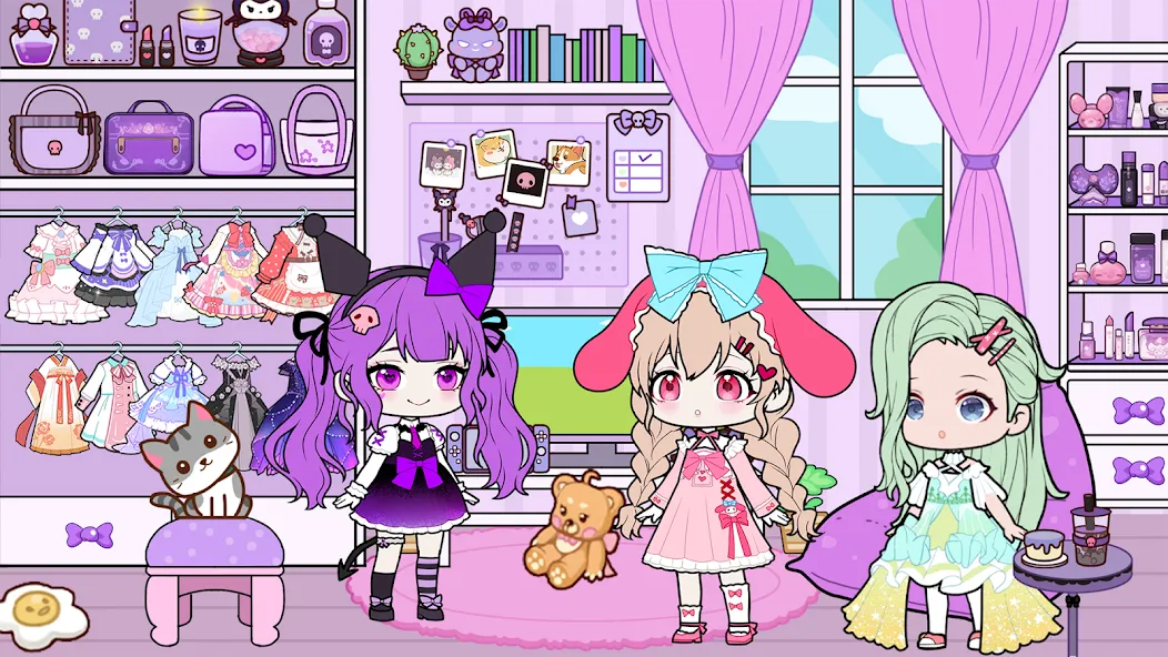 YOYO Doll School life Dress up (ЙОЙО Лайф ворлд)  [МОД Бесконечные деньги] Screenshot 4