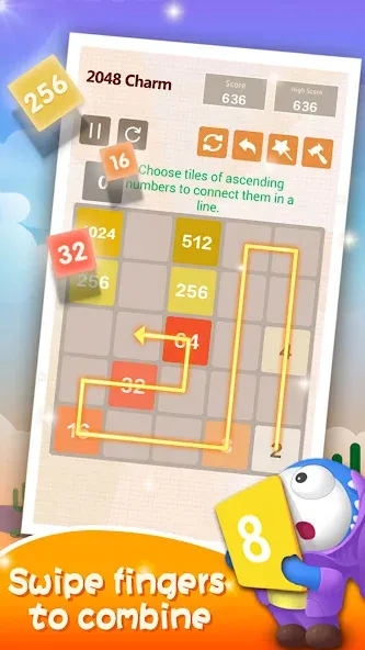 Number Charm: Slide Puzzle (Две тысячи сорок восемь)  [МОД Бесконечные деньги] Screenshot 2