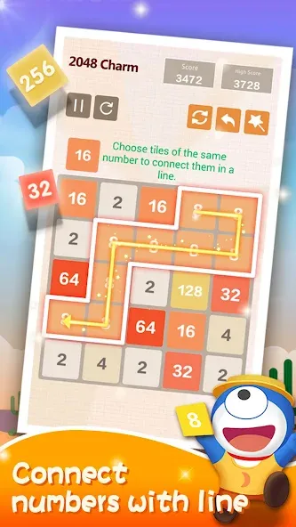 Number Charm: Slide Puzzle (Две тысячи сорок восемь)  [МОД Бесконечные деньги] Screenshot 3