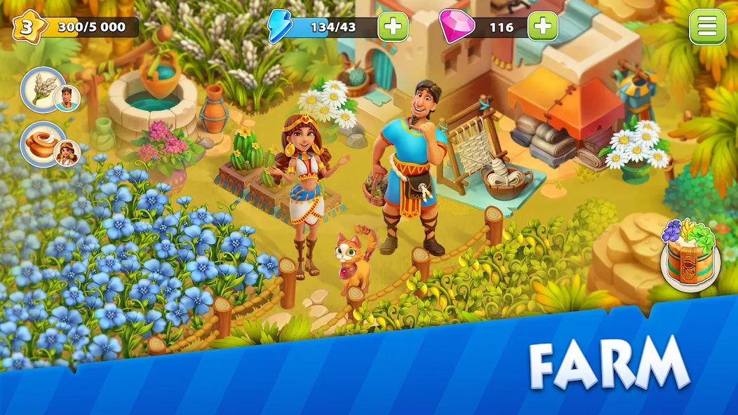 Nile Valley: Farm Adventure (Ниловская долина)  [МОД Бесконечные деньги] Screenshot 2