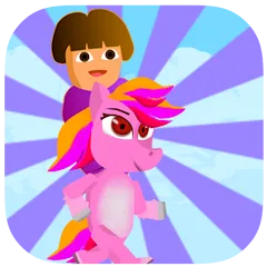 Скачать взломанную Dora Riding Pony Escape Jungle (Дора на Пони Едет из Джунглей)  [МОД Unlimited Money] - последняя версия apk на Андроид